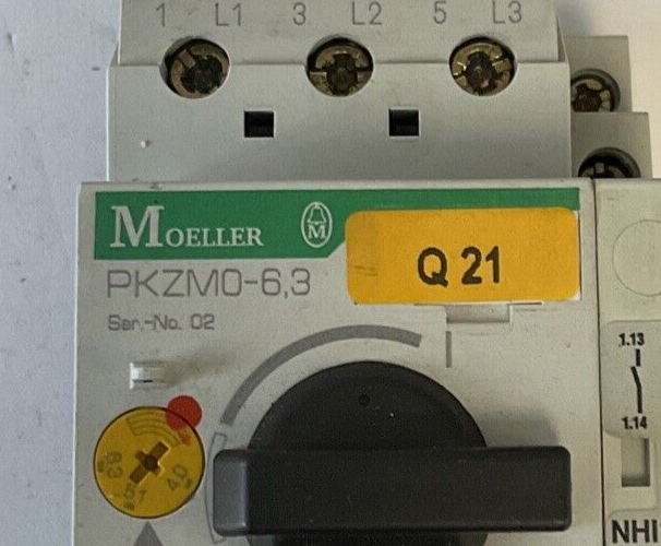 MOELLER PKZM0-6.3 MOTOR PROTECTOR SER.2 50-60HZ 400VAC