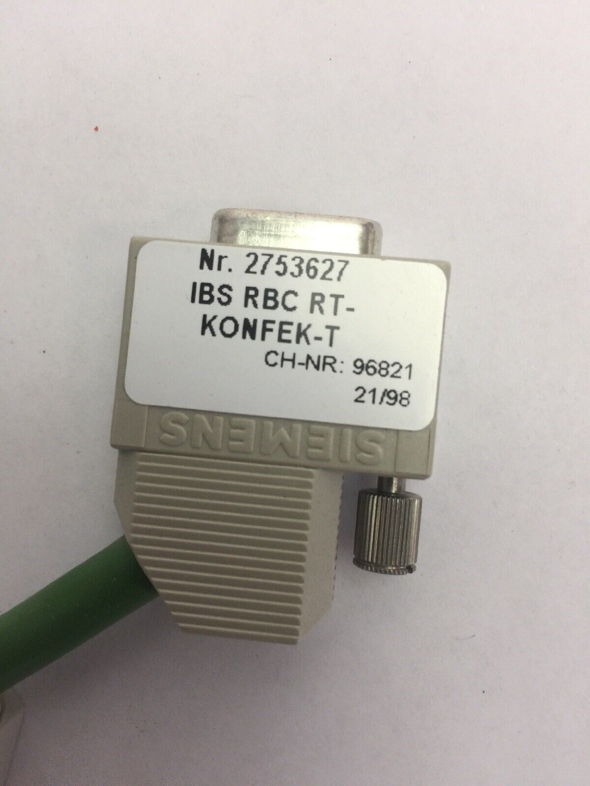 PHOENIX CONTACT IBS RBC RT-KONFEK-T CABLE CONNECTOR MALE AND FEMALE