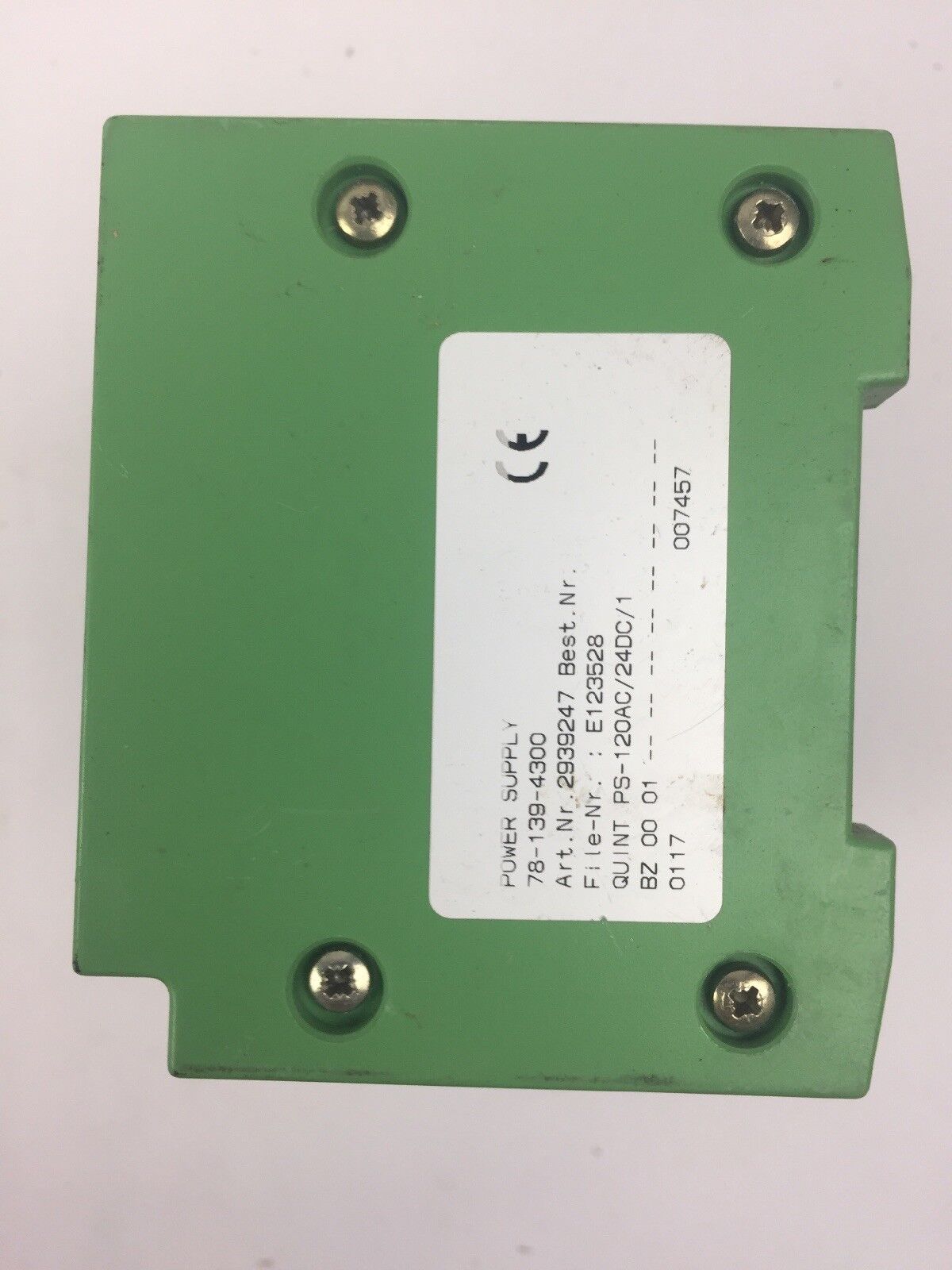 PHOENIX CONTACT QUINT PS-120AC/24DC/1 120VAC 47-63HZ 24VDC 1A
