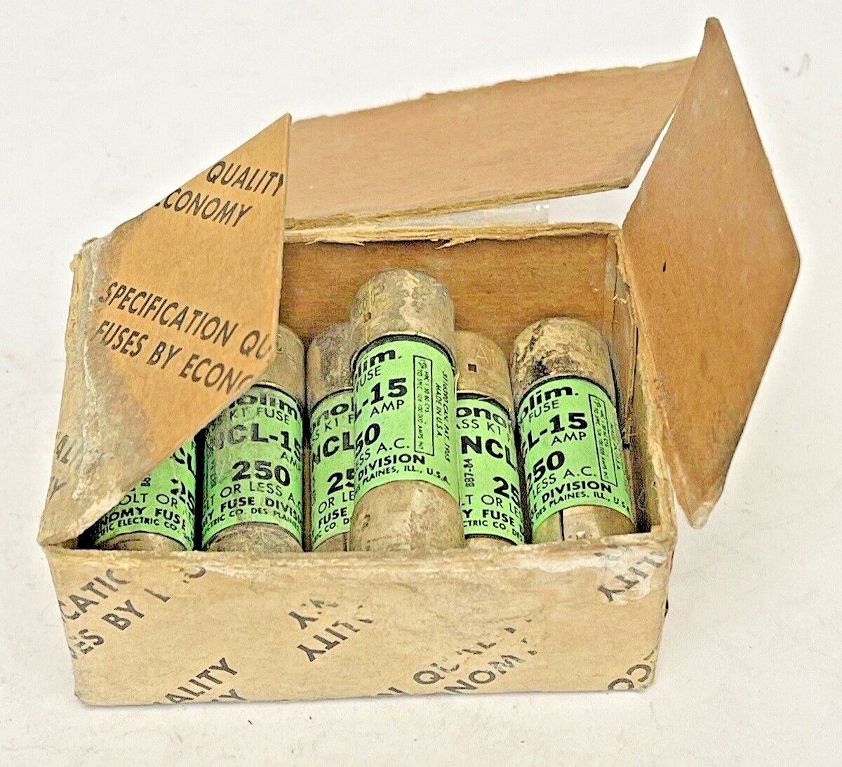 ECONOLIM *BOX OF 6* - NCL 15 - 15 AMP, 250 VAC, CURRENT-LIMITING CLASS RK1 FUSE