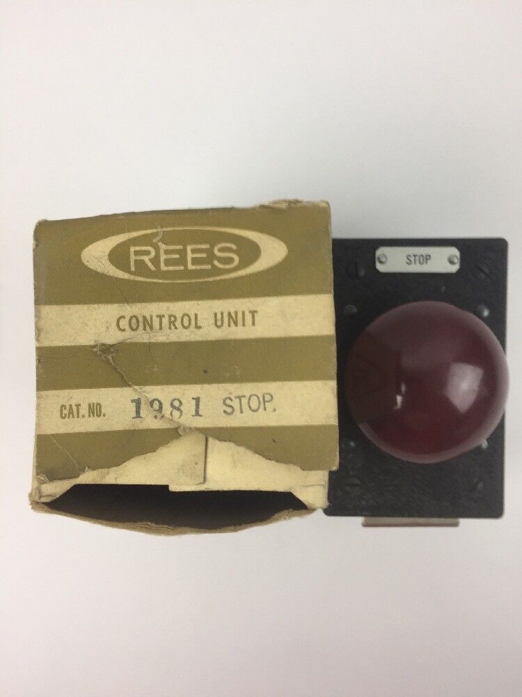 REES 1981 STOP CONTROL UNIT MUSHROOM PUSH BUTTON