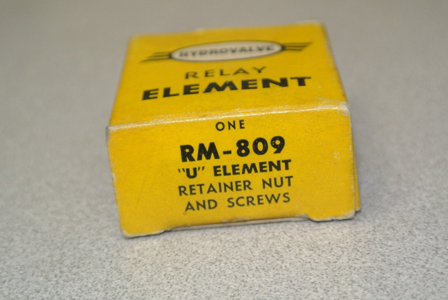HYDROVALVE RM-809 RELAY ELEMENT / "U" ELEMENT / RETAINER & SCREWS / NEW SURPLUS