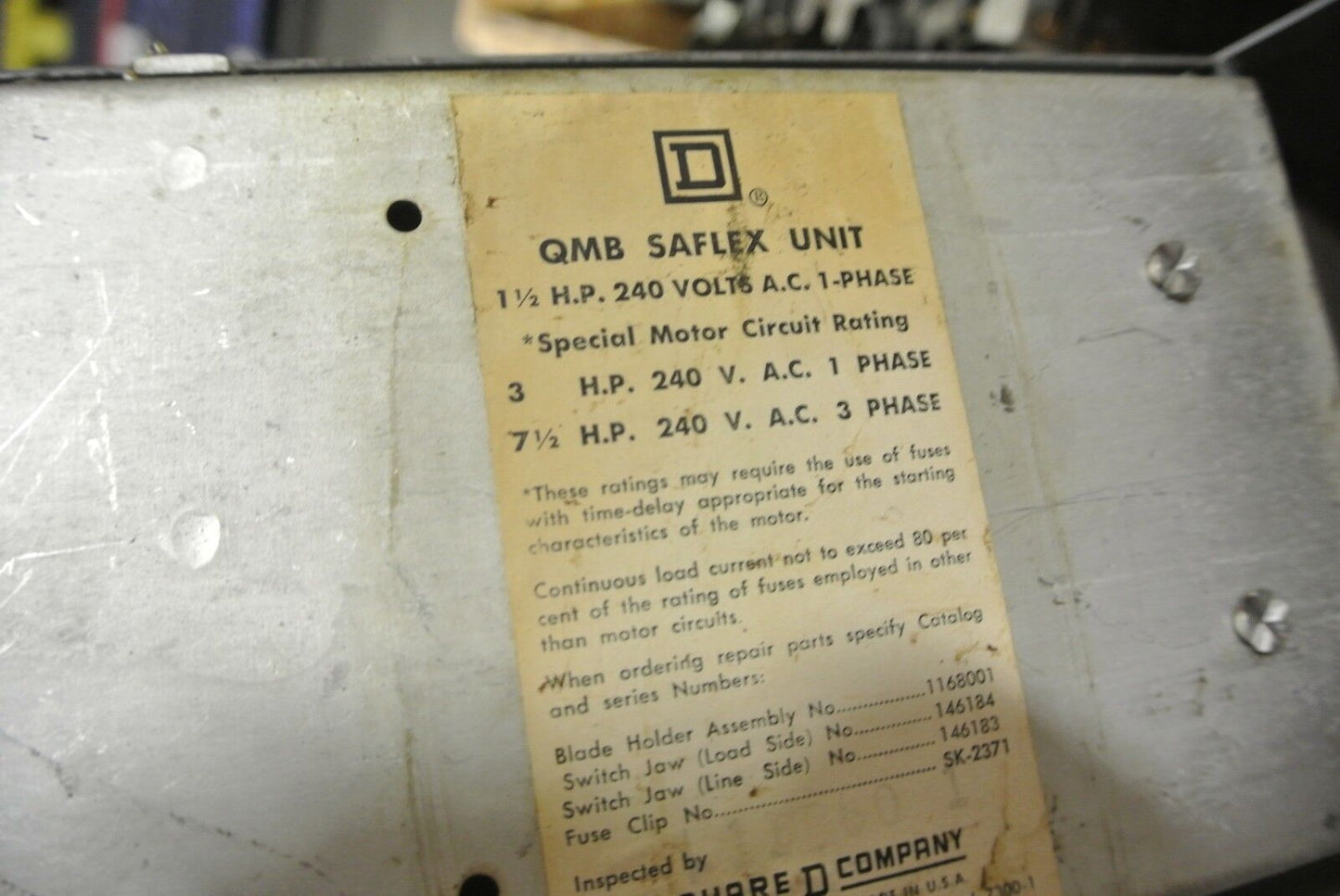 SQUARE D QMB2203T - TWIN PANELBOARD SWITCH - 240VAC, 30A, 2-POLE