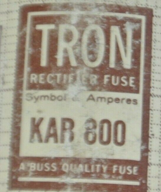 BUSSMANN / TRON KAB800 RECTIFIER FUSE / 250V / 800A / NEW SURPLUS / EACH