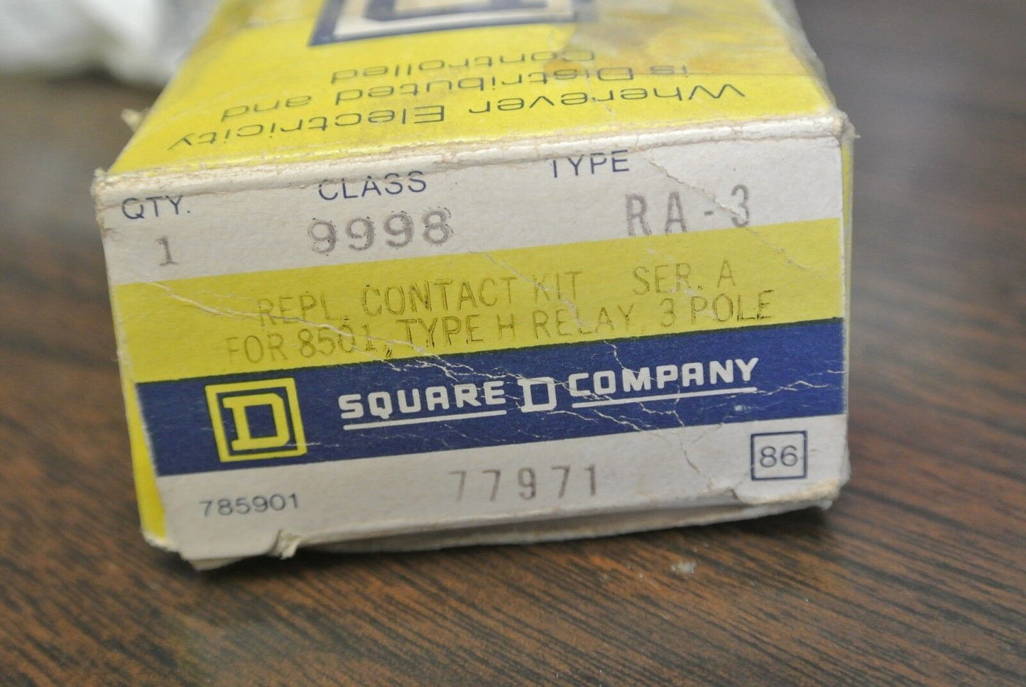 SQUARE D 9998 RA-3 CONTACT KIT / 3-POLE / SER A / for 8501 TYPE H RELAY / NEW