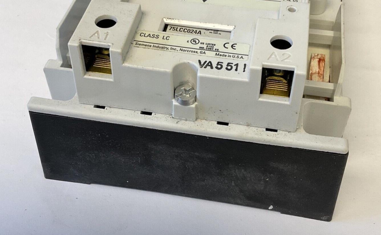 SIEMENS 75LCC024A LIGHTING CONTACTOR 24V 60HX/20V 50HZ