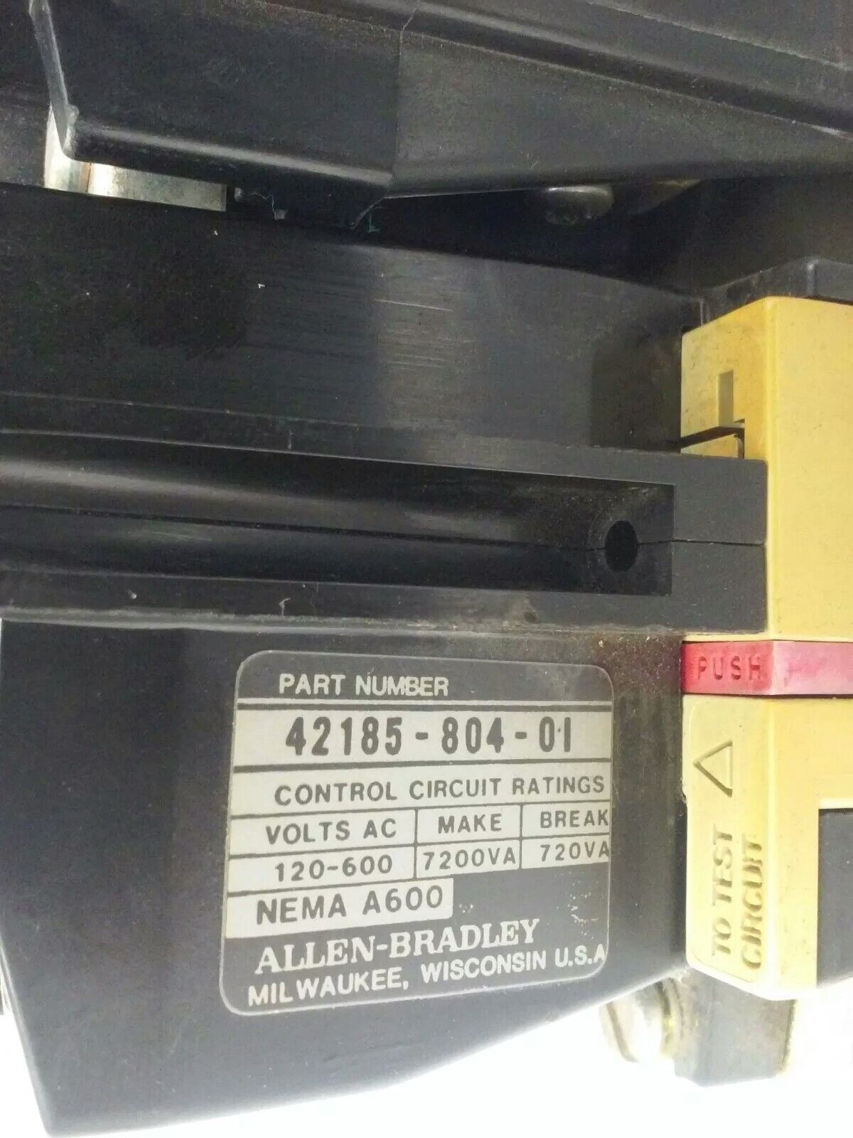 ALLEN BRADLEY 509-AOXD, SER. B, STARTER, 120V COIL CONTACTS GREAT CONDITION