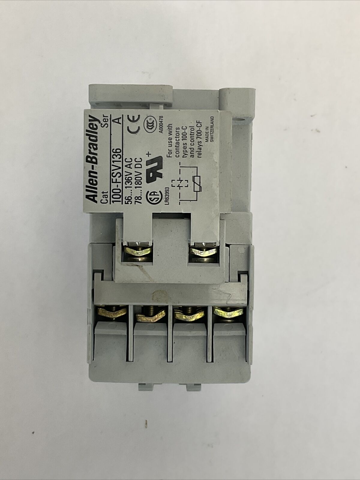 ALLEN BRADLEY 700-CF400* SER A CONTACTOR 600VAC 25A COIL 120V 60HZ 100-FSV136