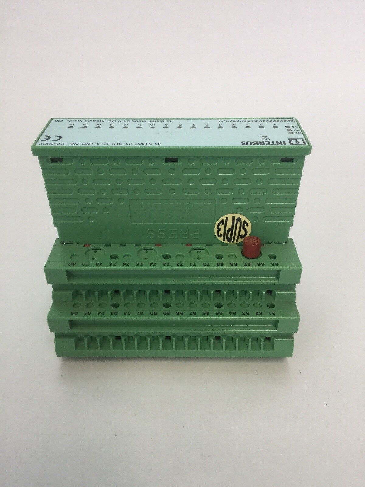 PHOENIX CONTACT IB ST24 BDI INTERBUS 16 DIGITAL INPUT 24VDC IB STME 24 BDI 16/4
