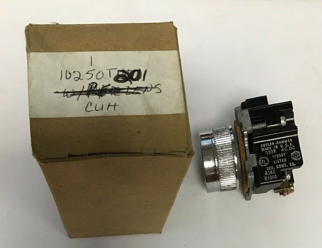 CUTLER HAMMER 10250T201 INDICATING LIGHT W/O BULB & COVER 120VAC/DC