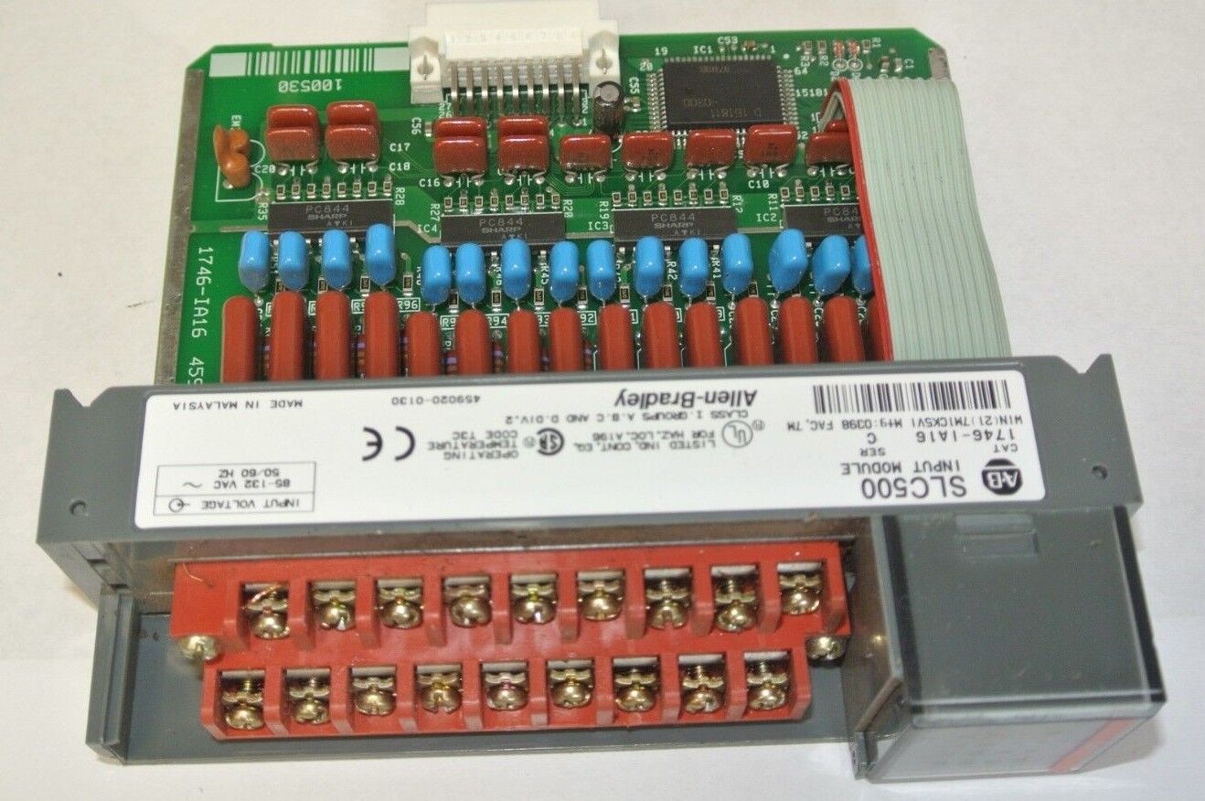 ALLEN-BRADLEY 1746-OA16 & 1746-IA16 - ONE EACH - OUTPUT & INPUT MODULES NO COVER