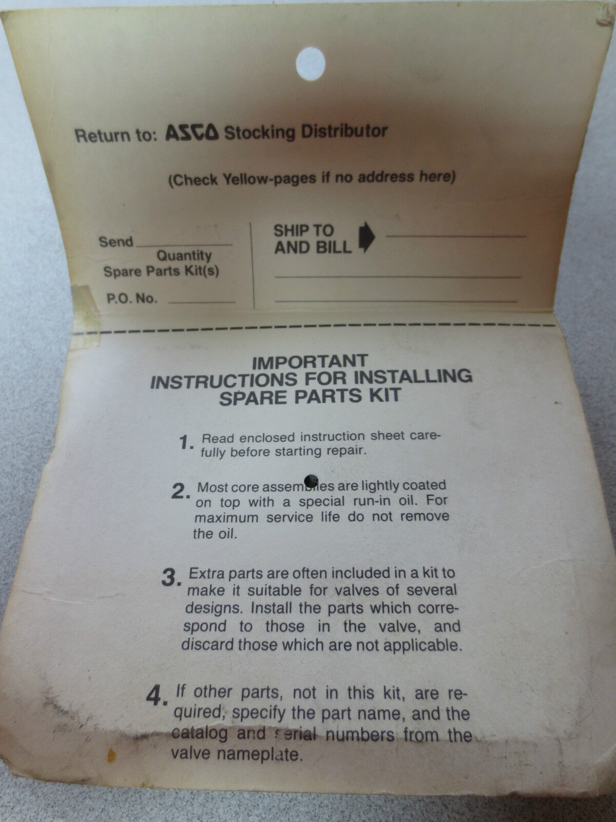 ASCO RED-HAT 208-783 REBUILD / REPAIR KIT - 8345C51 - NEW SURPLUS
