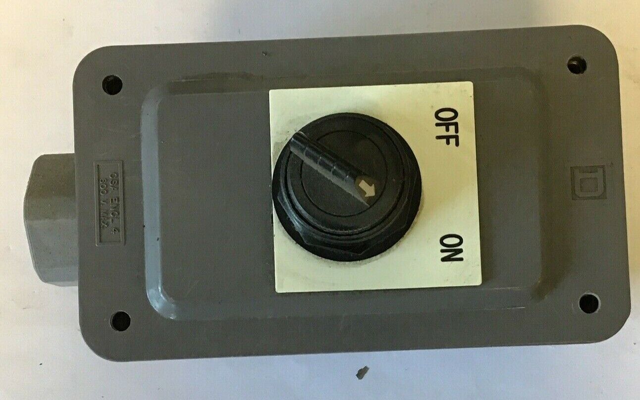 SQUARE D 9001 SKY-110 CONTROL STATION OFF/ON SWITCH ENCLOSURE SER.C 600VAC