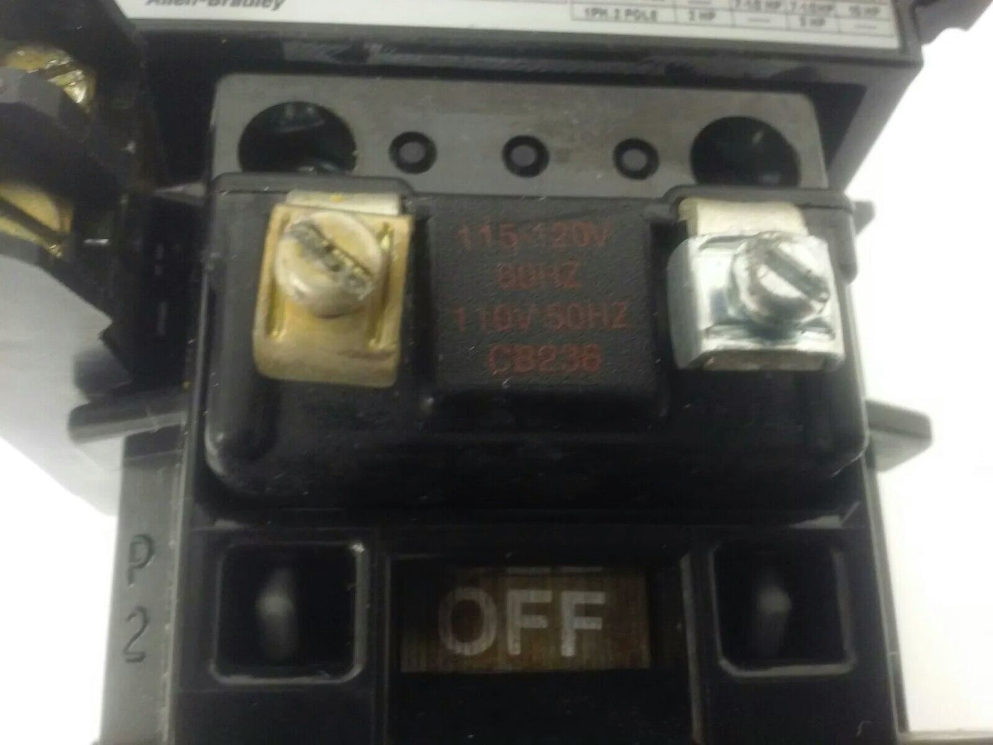 ALLEN BRADLEY 500F-BOD930 SER. C STARTER, SIZE 1, 27A, 600V, 120V COIL, W39,USED