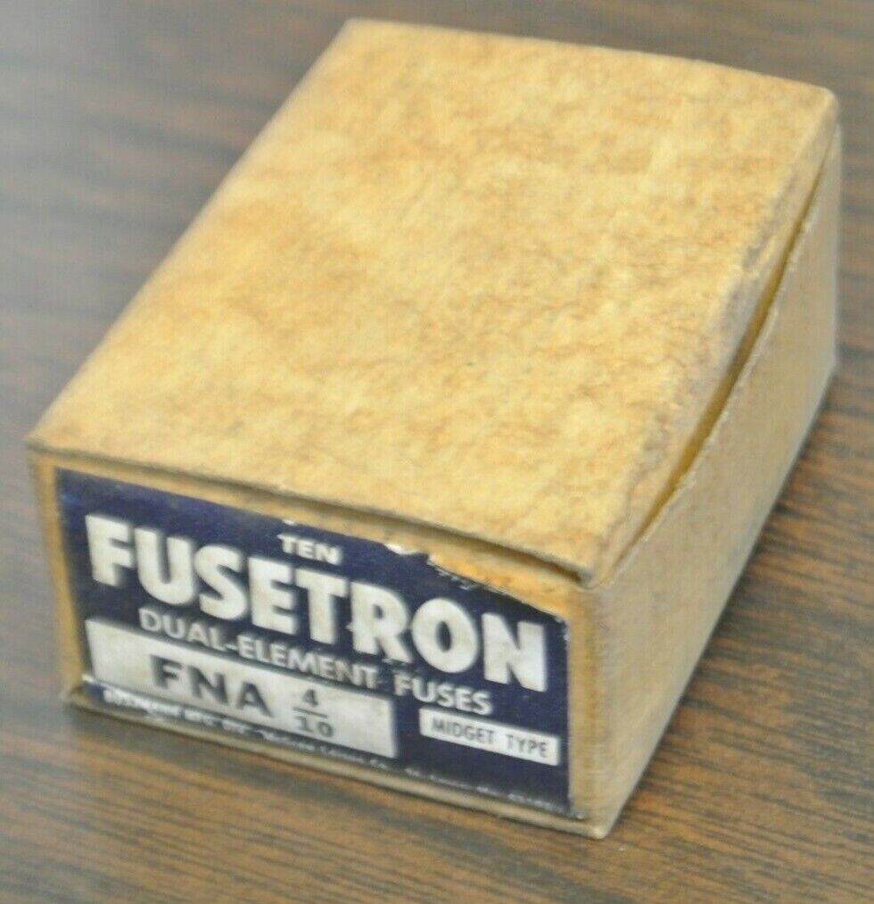 BOX of 10 / BUSS FNA4/10 FUSETRON FUSE / 4/10A / 250V / NEW SURPLUS / FNA-4/10