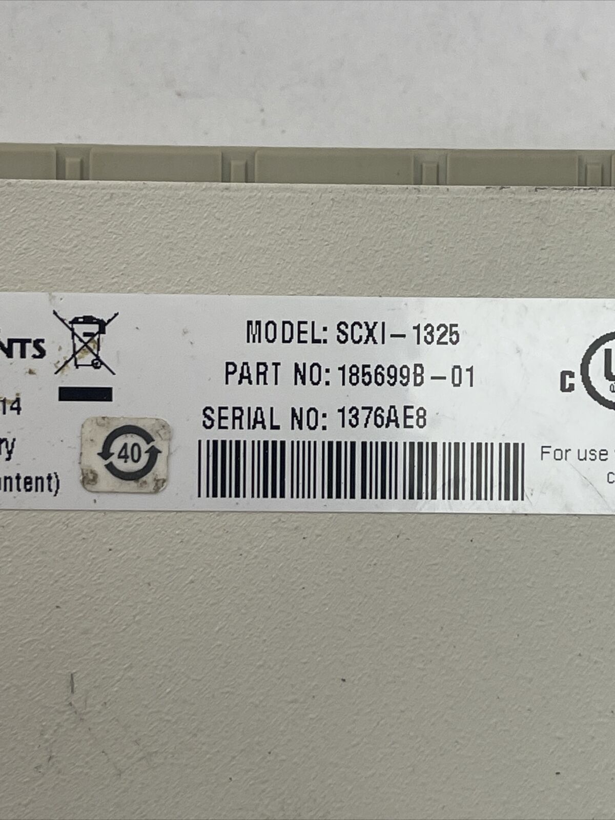 NATIONAL INSTRUMENTS SCXI-1325 TERMINAL BLOCK 250V