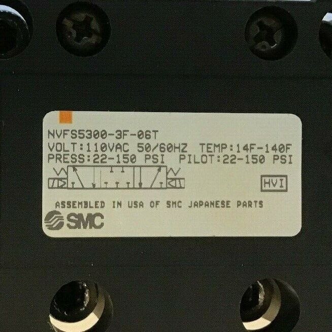 SMC NVFS5300-3F-06T 110VAC 50/60HZ 22-150PSI/ AC88-132V,50HZ AC94-138V,60HZ