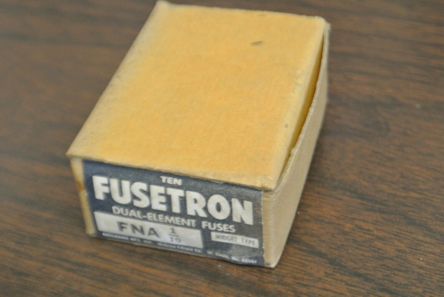 BOX of 10 / BUSS FNA-1/10 DUAL-ELEMENT MIDGET FUSE / 1/10A / 250V / NEW SURPLUS