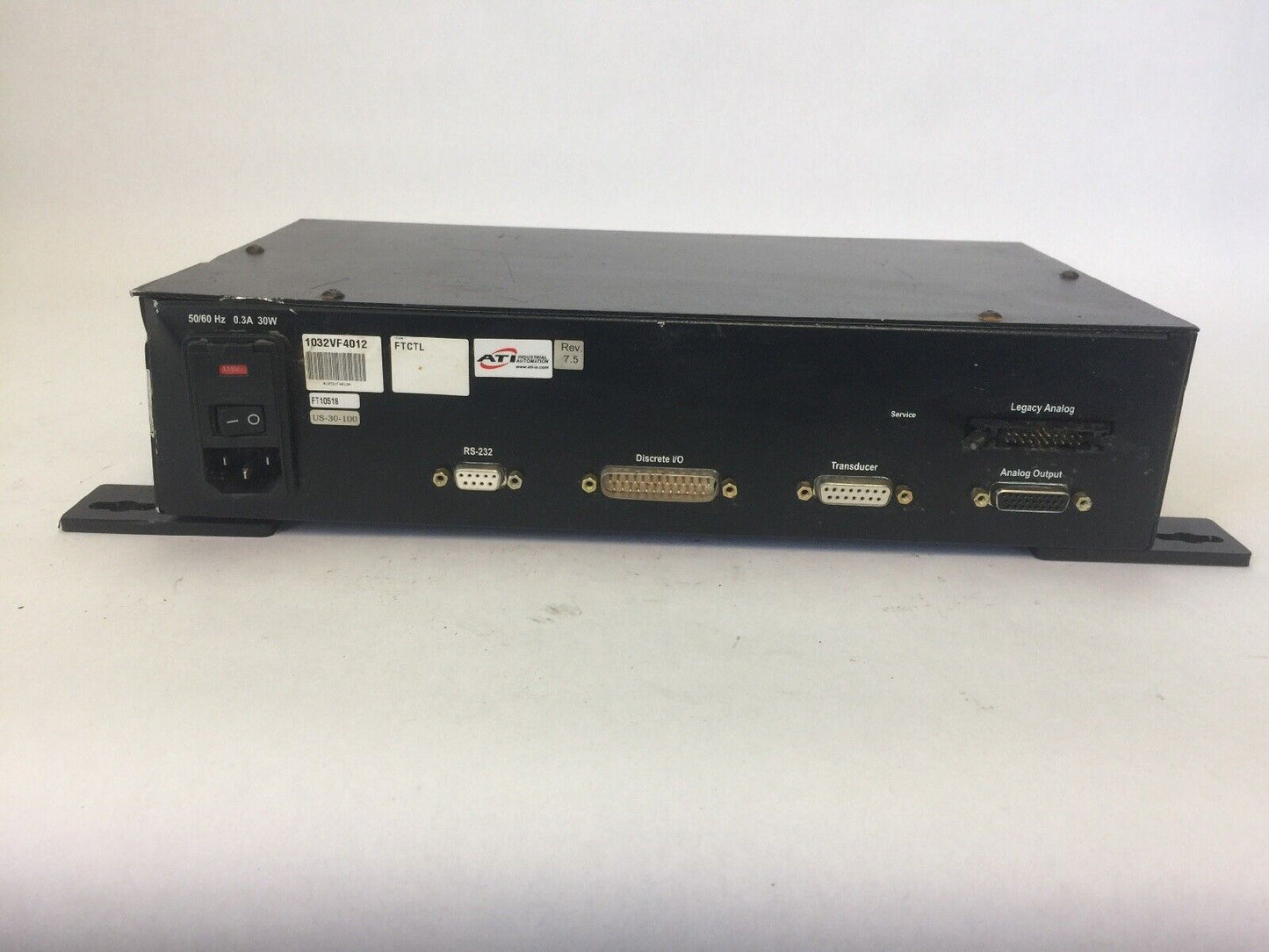 ATI FTCTL FORCE/TORQUE SENSOR CONTROLLER SYSTEM 115VAC 50/60HZ 0.3A 30W