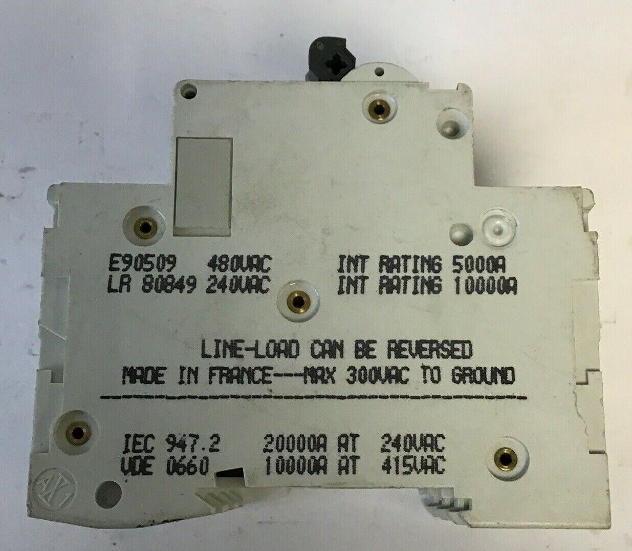 MERLIN GERIN multi9 C60N CIRCUIT BREAKER 3A-type B, 480VAC