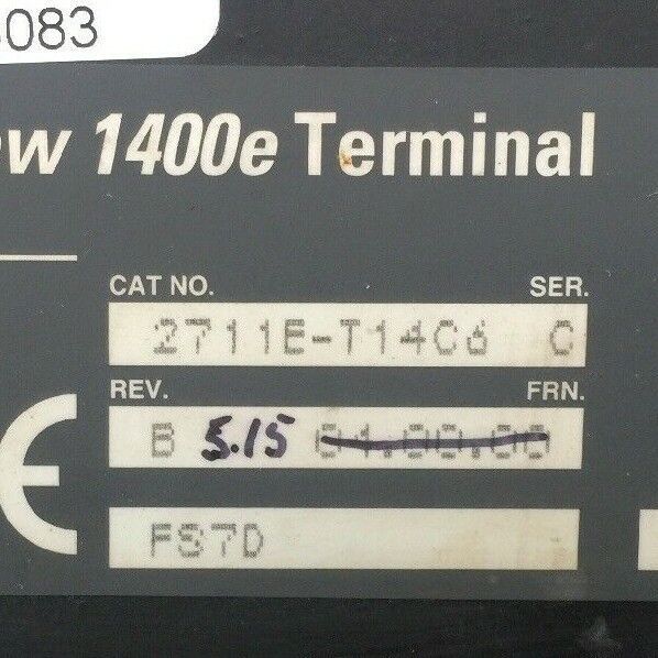 ALLEN BRADLEY 2711E-T14C6 PANELVIEW 1400E TERMINAL SER C REV B FRN 5.15