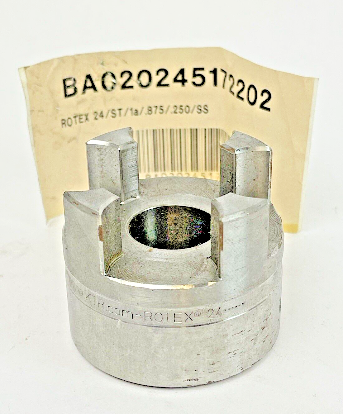 KTR ROTEX - CURVED JAW COUPLING HUB - BA02025172202 - 24 SER 7/8" BORE 1/4" KEY