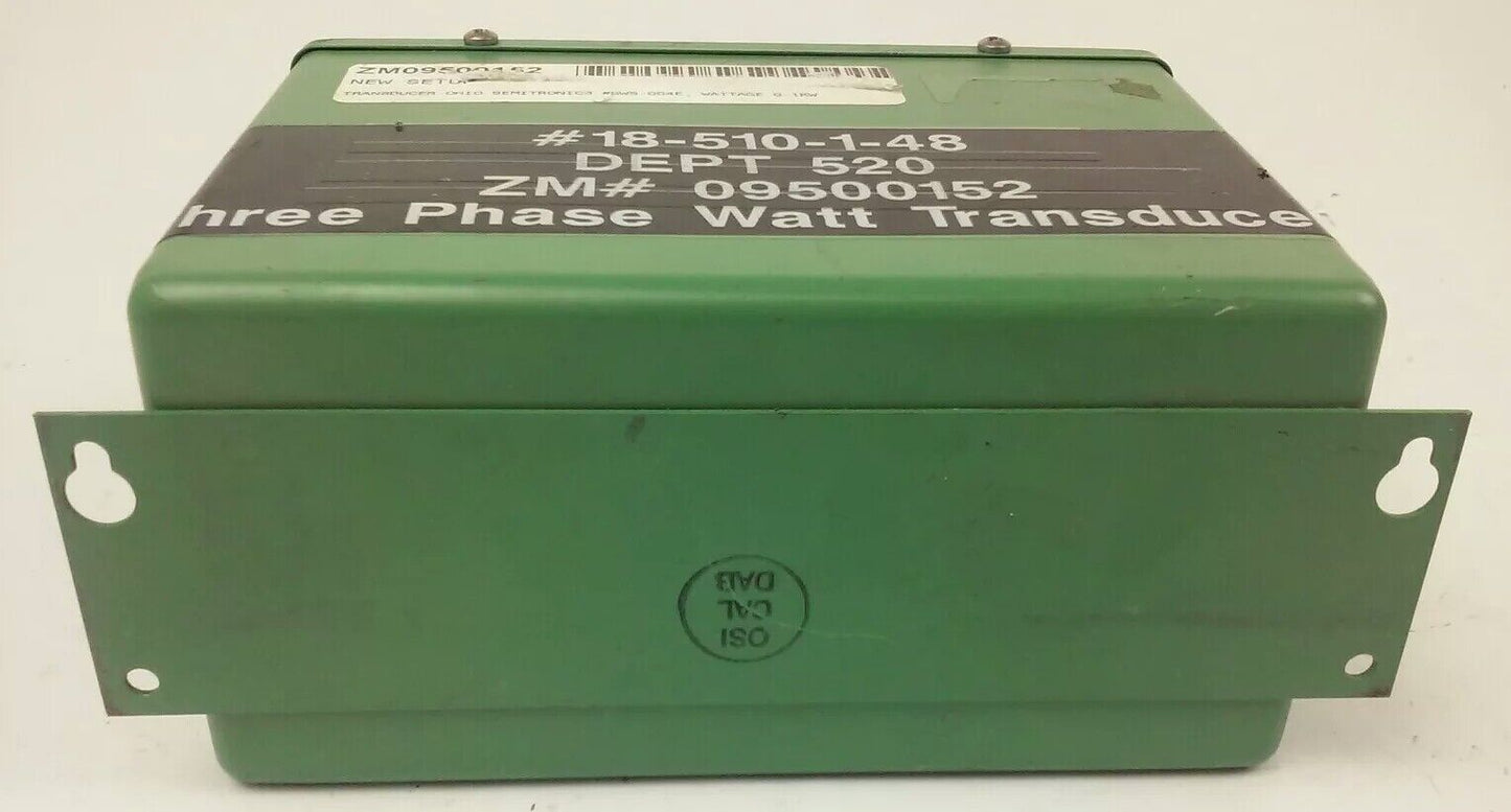 OHIO SEMITRONIC, GW5-004E AC WATT TRANDUCER, 3PH, 3W, TWO ELEMENT, 0-150V, 0-5A