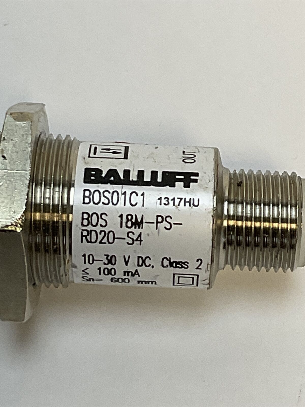 BALLUFF B0S 18M-PS-RD20-S4 PHOTOELECTRIC SENSOR 10-30VDC
