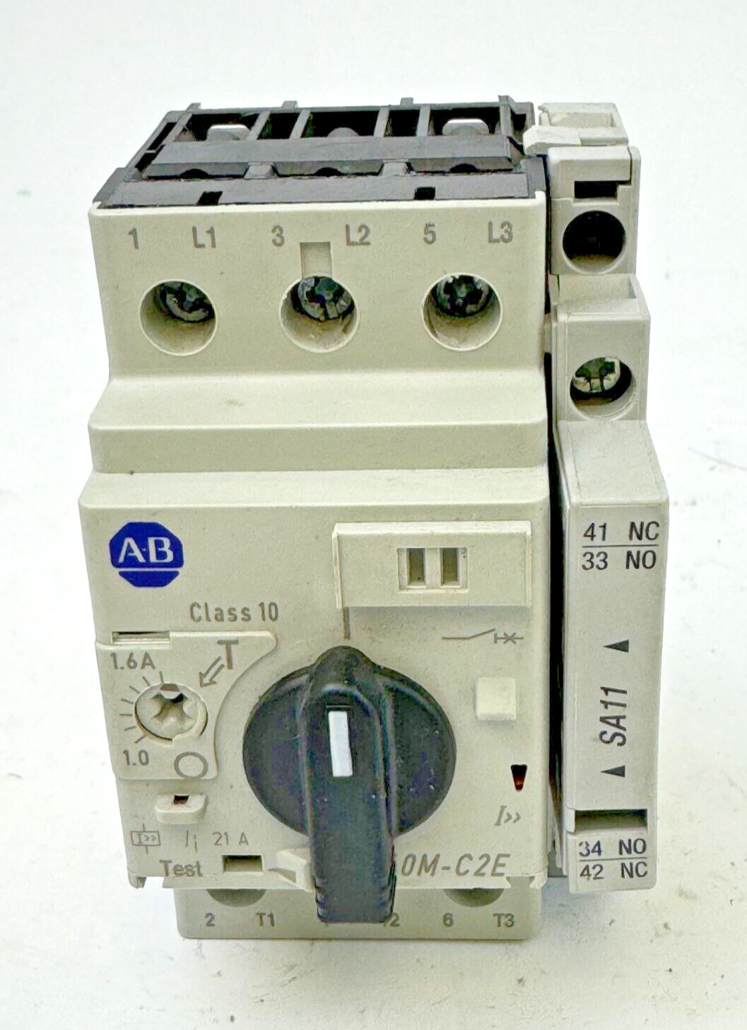 ALLEN-BRADLEY - 140M-C2E-B16 SER. C - MOTOR PROTECTOR + 140M-C-A SER. A AUX. CON