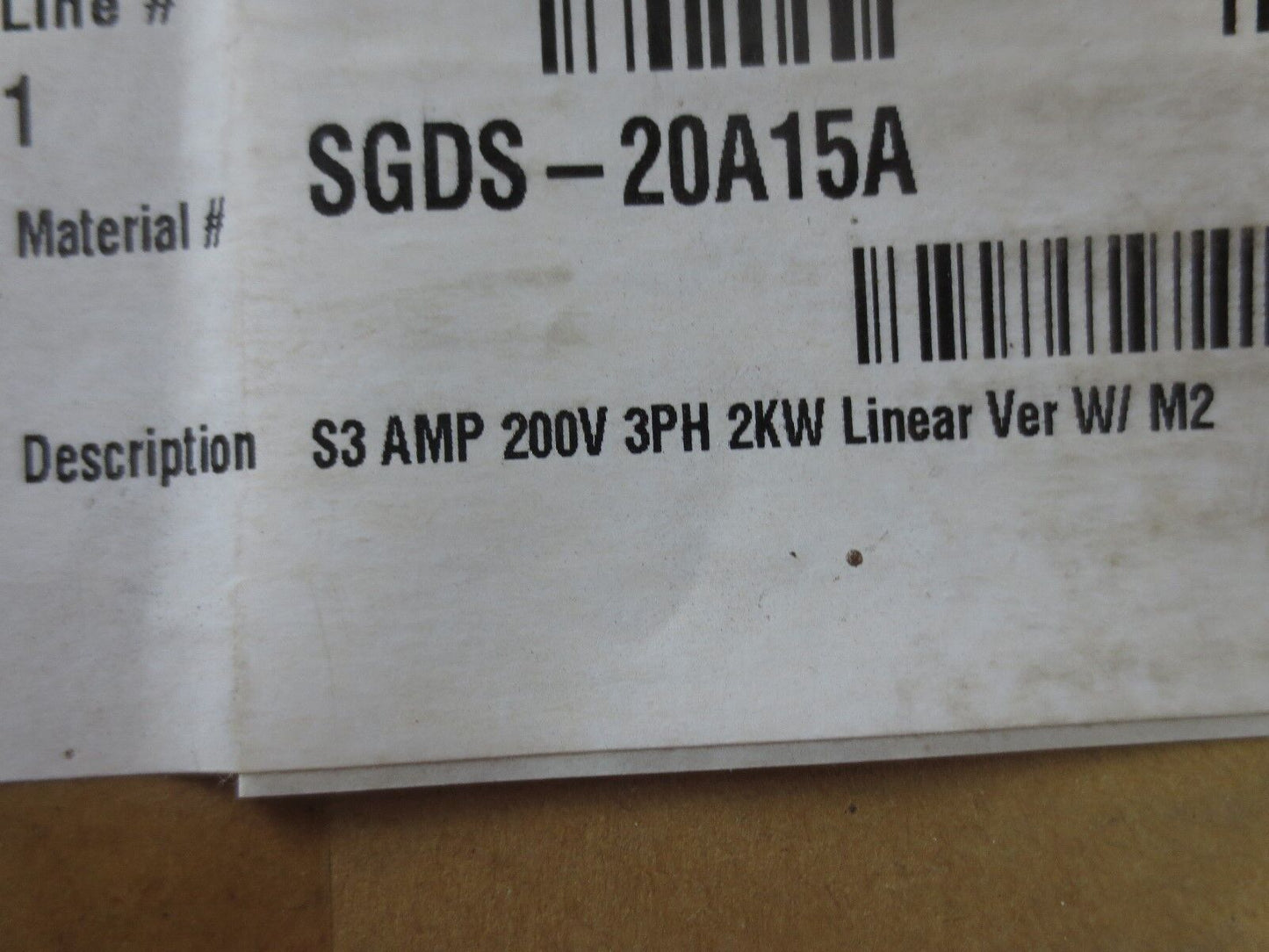 YASKAWA SGDS-20A15A AC SERVOPACK OUTPUT: 230VAC, 0-300Hz 18.5A NEW SURPLUS in US