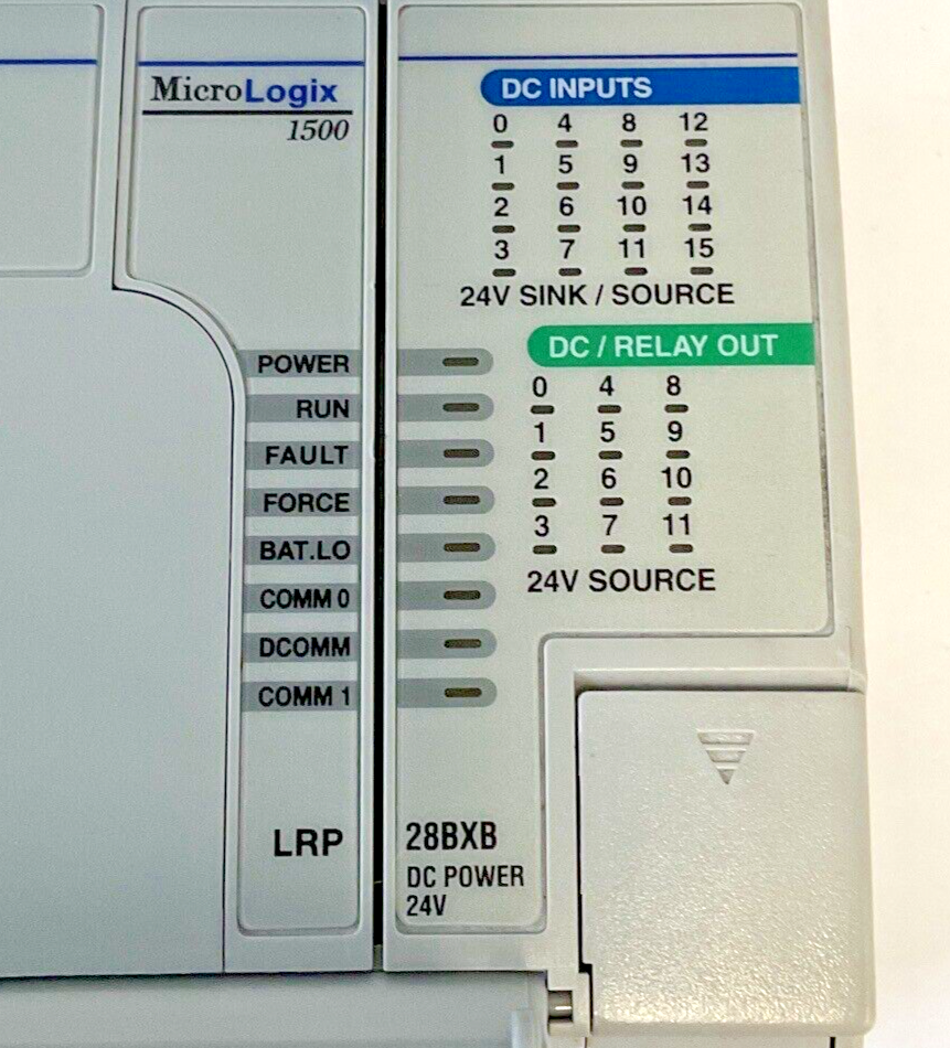 ALLEN BRADLEY 1764-28BXB BASE AND CONTROLLER SER.B REV.A 24VDC MICROLOGIX 1500