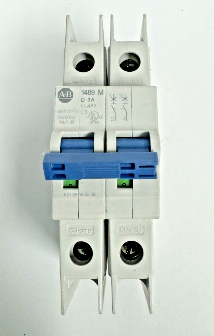 ALLEN-BRADLEY - 1489-M2D030 SER. D - CIRCUIT BREAKER - 2 P, 3 A, 277 V