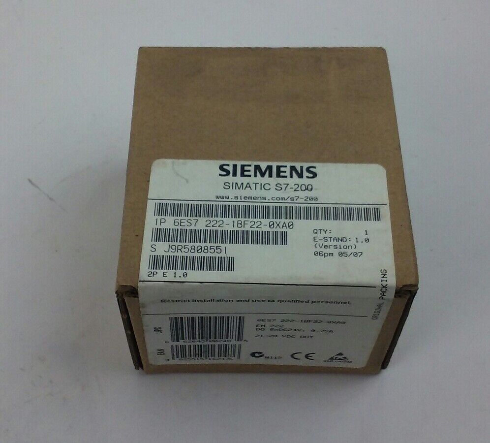SIEMENS 6ES7 222-1BF22-0XA0 (BRAND NEW Current Factory Packaging)