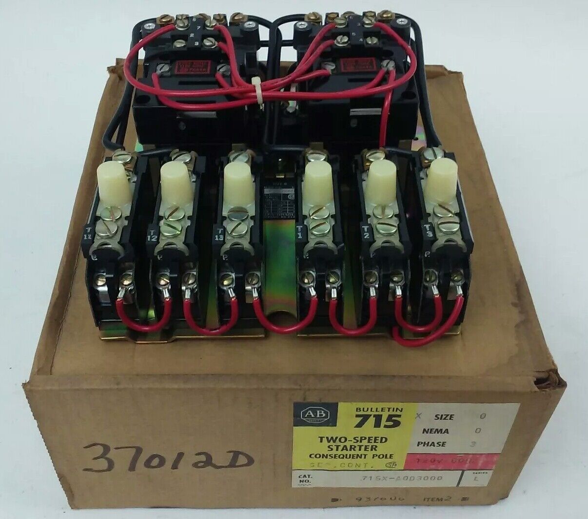 ALLEN BRADLEY 715X-AOD3000 SER. L, TWO SPEED STARTER,SIZE 0,3PH, 575V, 120V COIL
