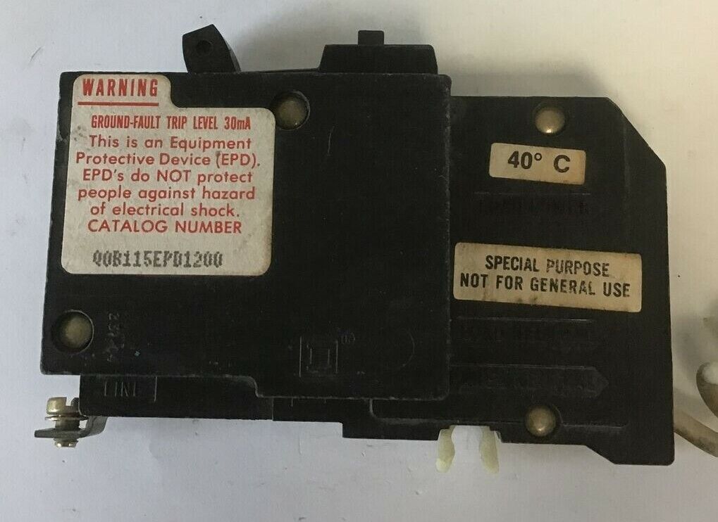 SQUARE D QOB115EPD1200 CIRCUIT BREAKER 15AMP 120VAC