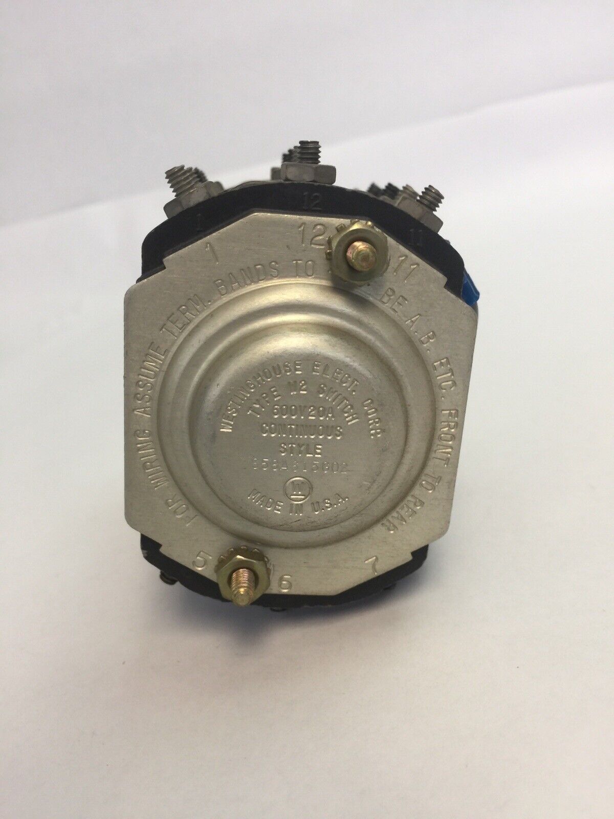 WESTINGHOUSE 658A615G02 TYPE W2 SWITCH 600V 20A ROTARY SWITCH MISSING HANDLE