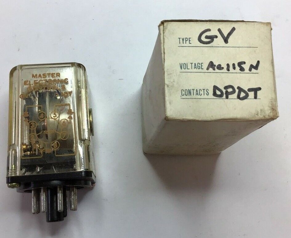 MASTER ELECTRONIC CONTROLS GV-AC115N-DPDT RELAY