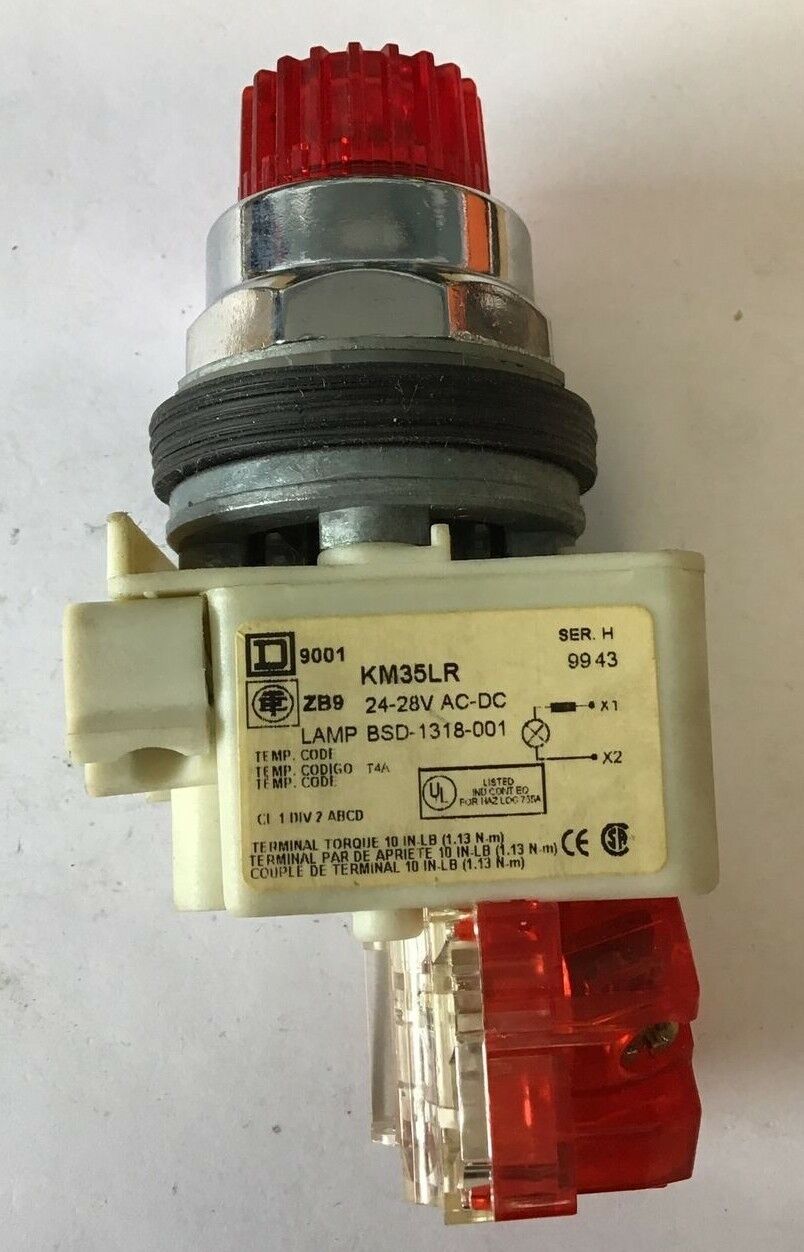 SQUARE D 9001K2L35LRRH6 PUSH BUTTON RED CAP