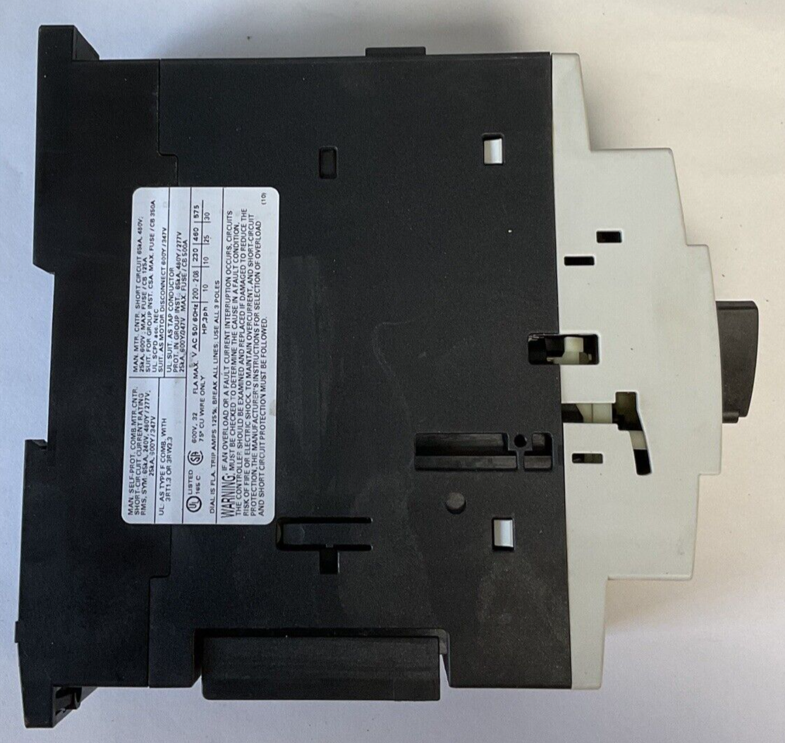 SIEMENS 3RV1031-4EA10 MOTOR STARTER 50/60HZ 600V 22-32A 6KV 125A