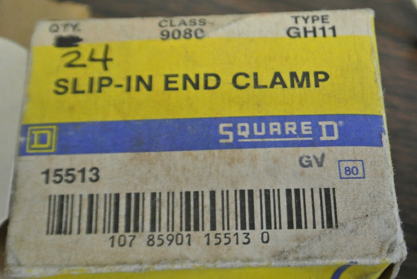 LOT of 24 / SQUARE D 9080 GH11 / SLIP-IN END CLAMP / NEW SURPLUS