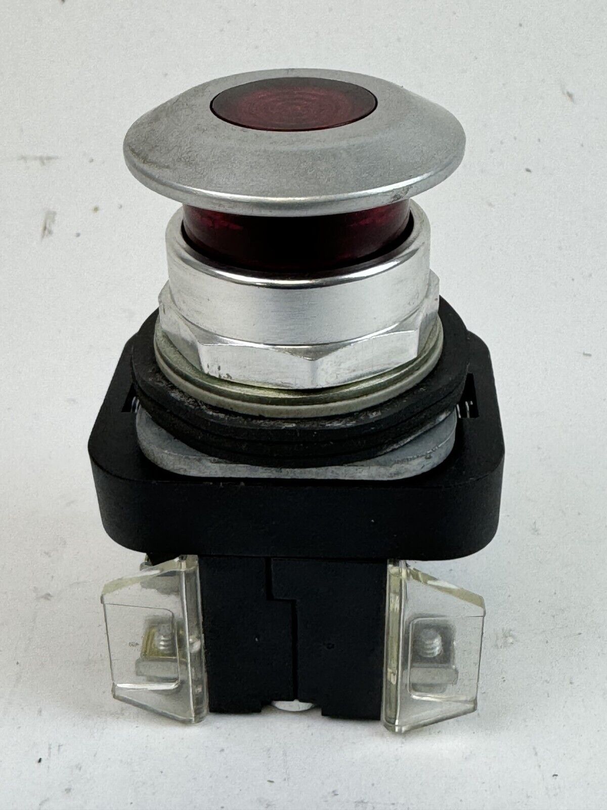 ALLEN-BRADLEY - 800T-FXQ24RAA1 SER. T - RED MUSHROOM PUSH/PULL BUTTON W/ BLOCK