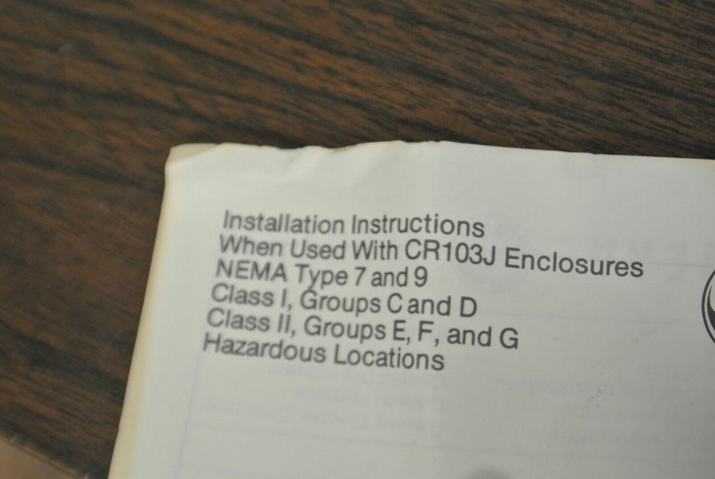 G.E. CR103JA2003 / PUSHBUTTON OPERATOR / RED / for HAZARDOUS LOC. / NEW SURPLUS