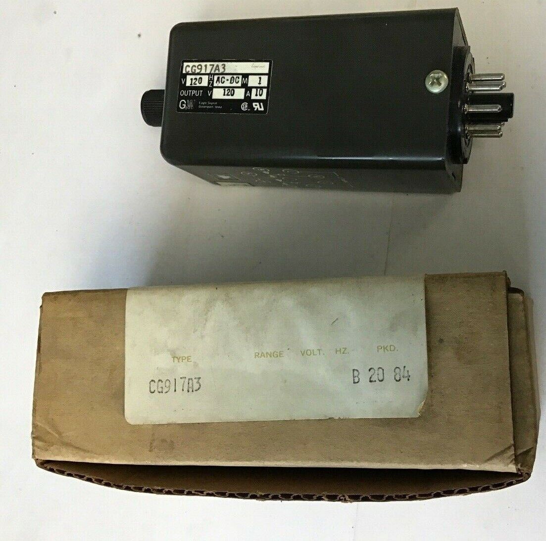 EAGLE SIGNAL CG917A3 TIME DELAY RELAY 120V 10A