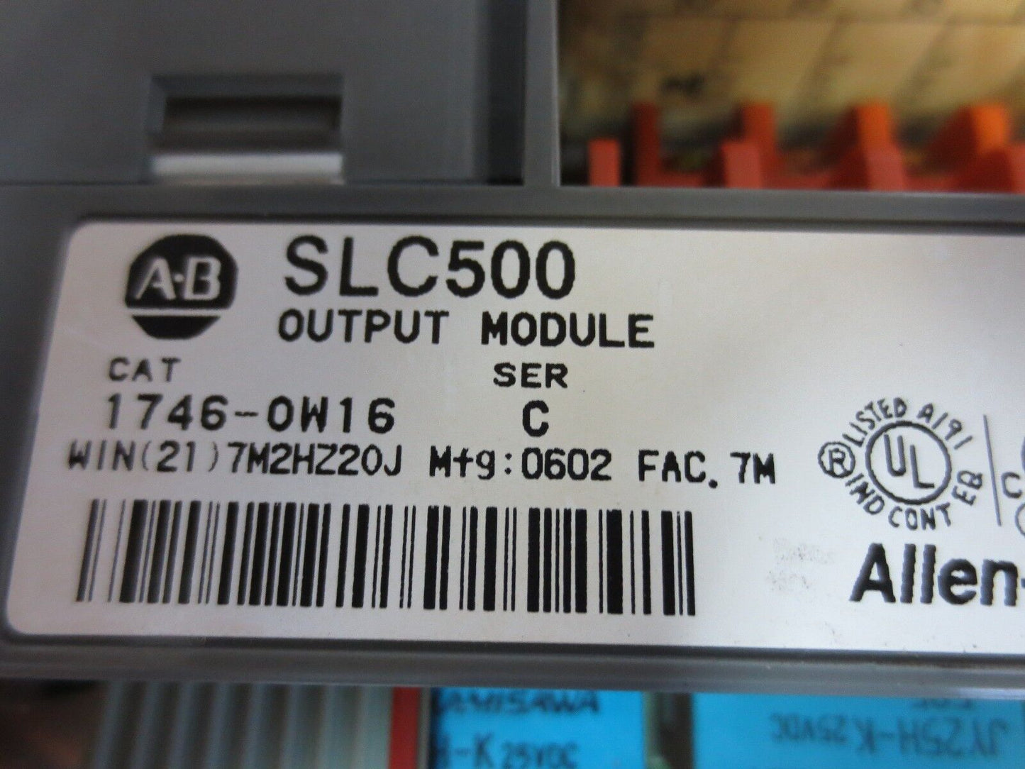ALLEN-BRADLEY 1746-OW16 OUTPUT MODULE for SLC500 Ser. C OUTPUT 5-255VAC 5-125VDC