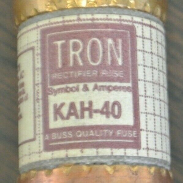 BOX of 10 / BUSSMANN / TRON KAH-40 FUSE / 40A / 130VAC / NEW SURPLUS