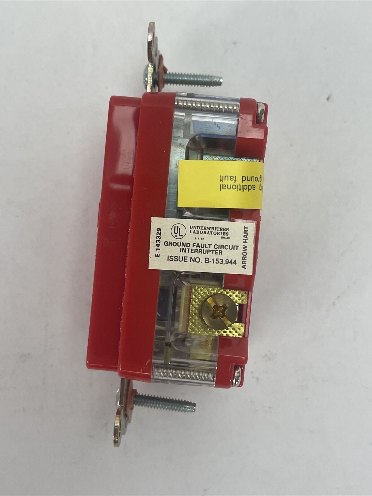 ARROW HART GF8200RED GFCI DUPLEX RECEPTACLE 15A 125V HOSPITAL GRADE