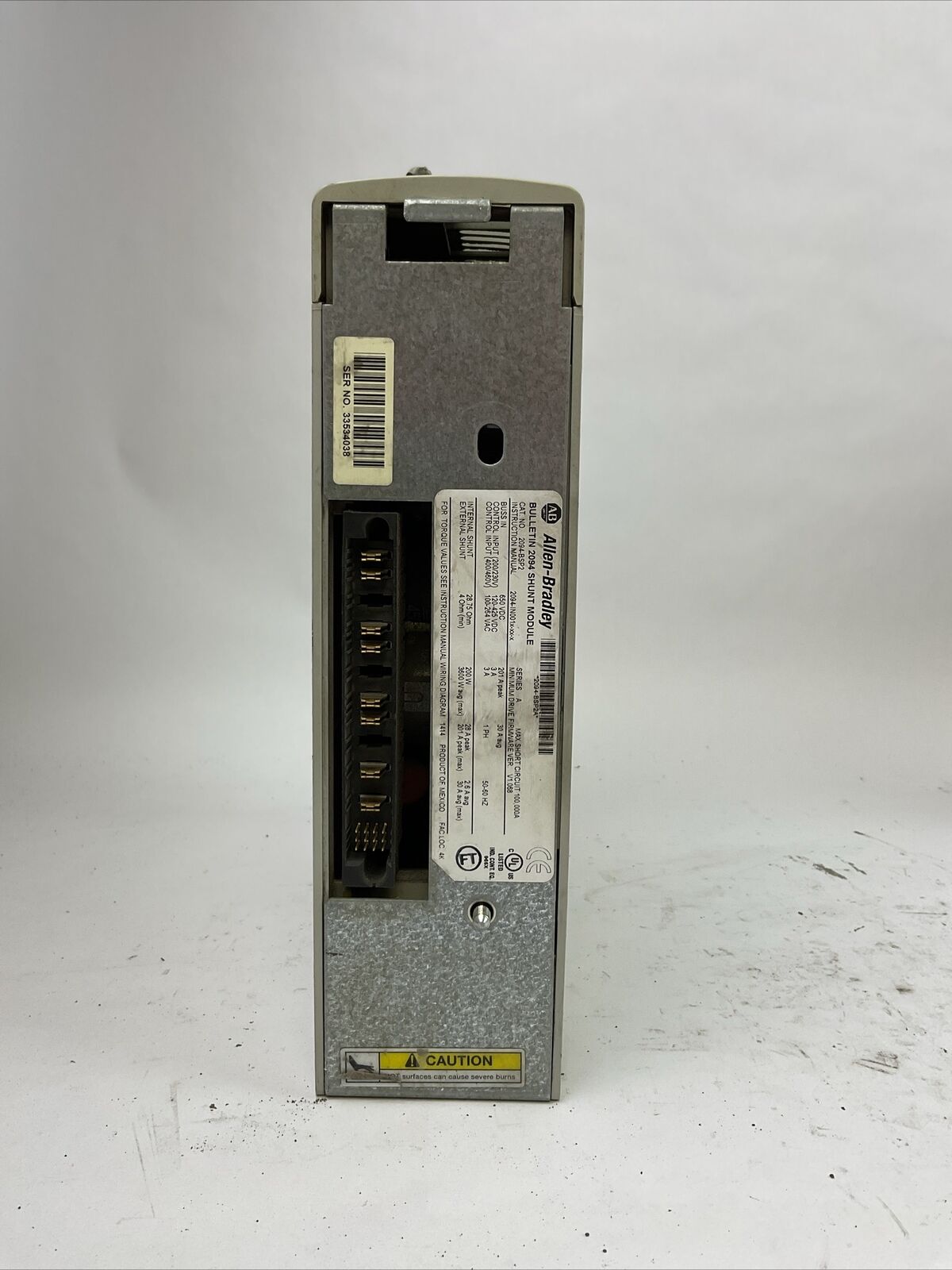 ALLEN BRADLEY 2094-BSP2 SERIES A MINIMUM DRIVE FIRMWARE V1.068 SHUNT MODULE