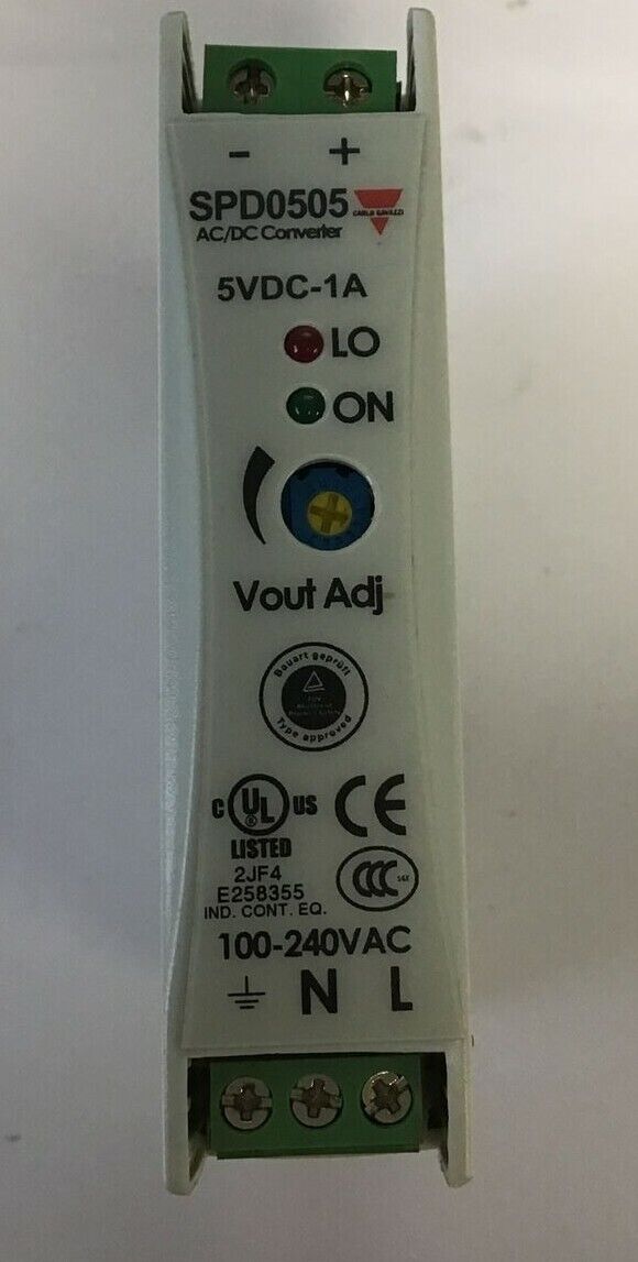 CARLO GAVAZZI SPD05051 AC/DC CONVERTER 5VDC-1A 100-240VAC