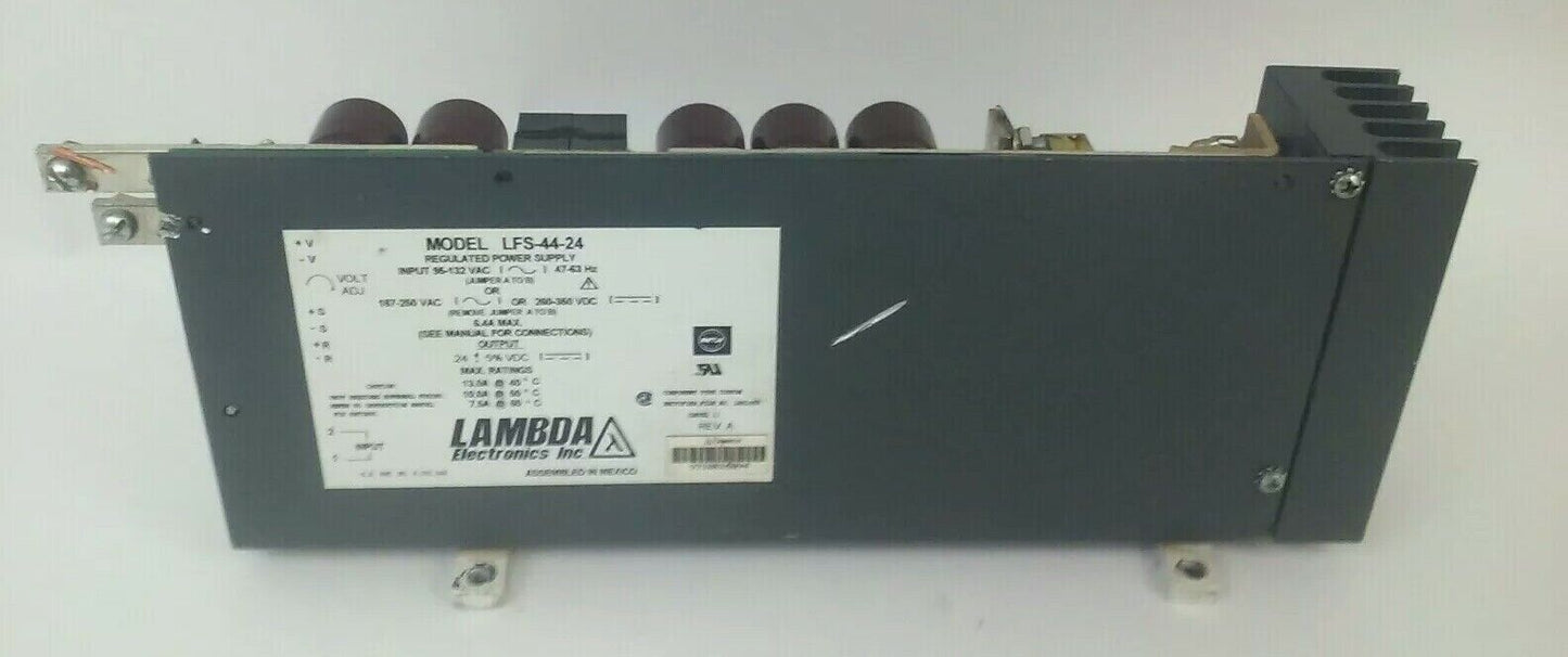 LAMBDA ELECTRONIC MODEL LFS-44-24 REGULATED POWER SUPPLY 95-132VAC 47-63HZ 6.4A