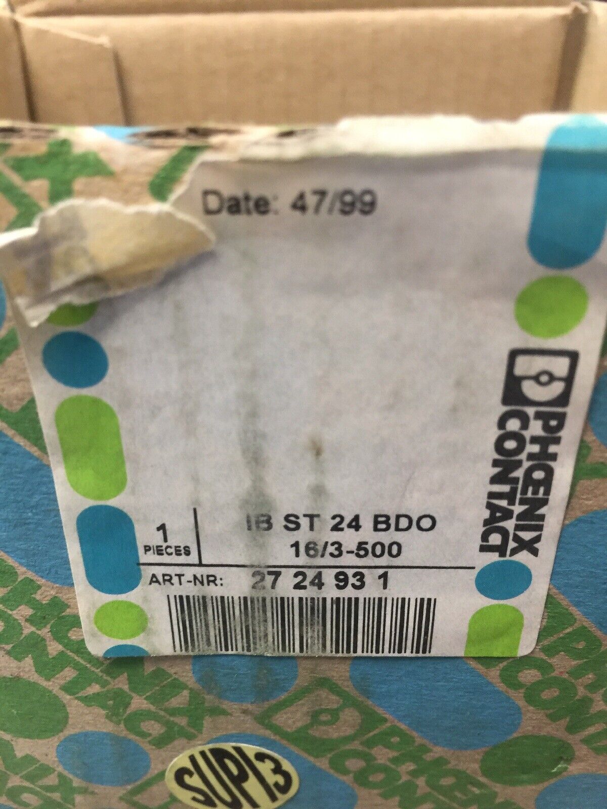 PHOENIX CONTACT IB ST24 BDO INTERBUS 16 DIGITAL OUTPUT 24VDC IB STME 24 BDO 16/3